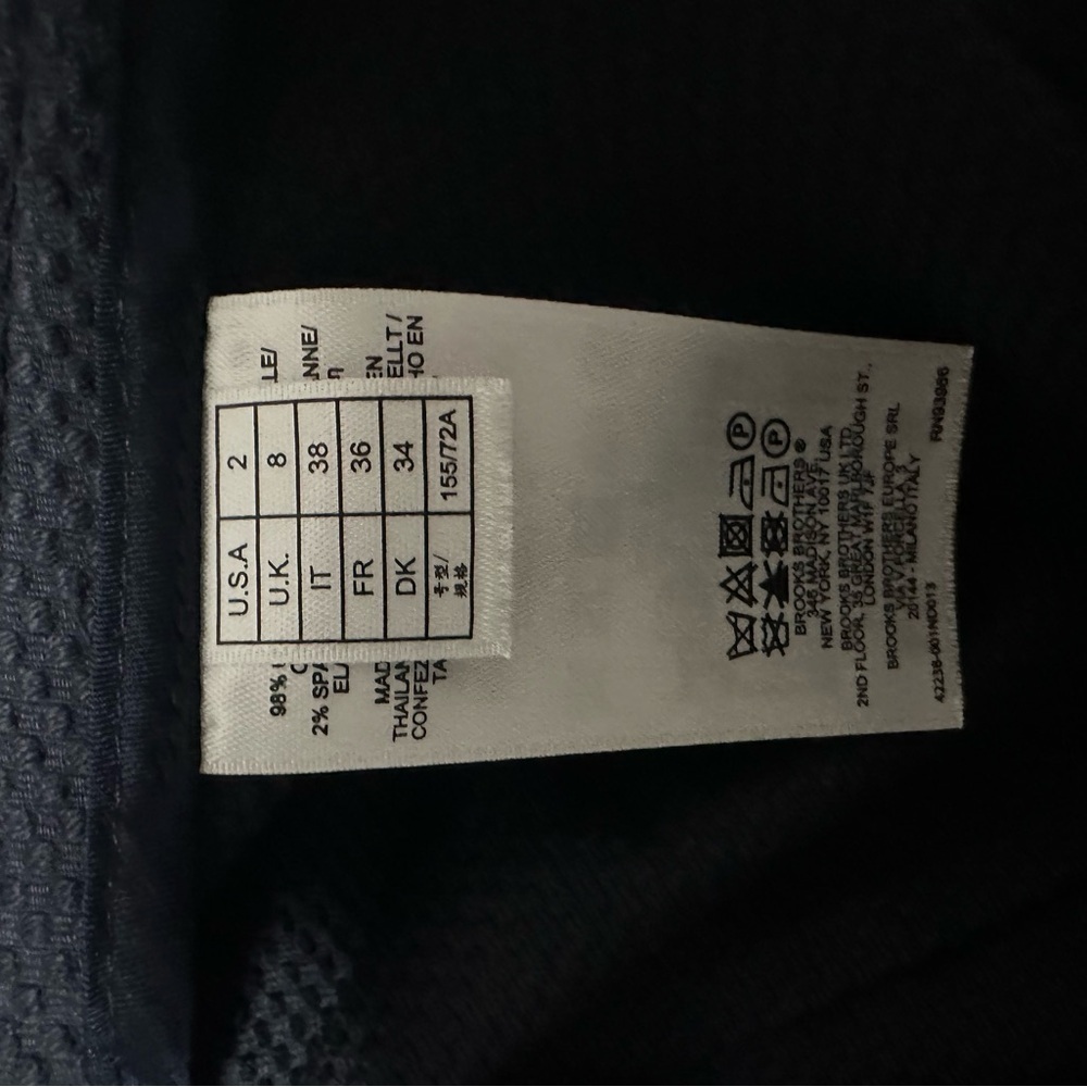 Brooks Brothers BlueBlazer Jacket size 2 - Picture 8 of 8